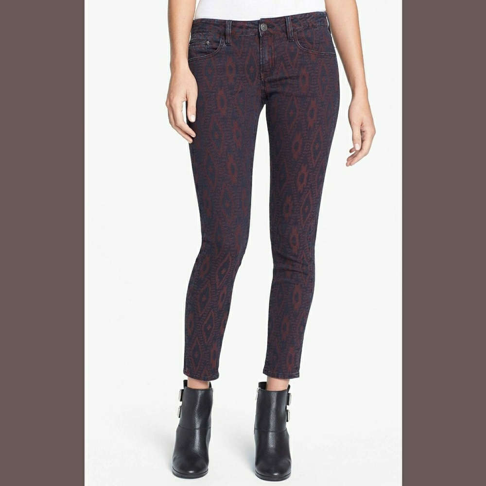 The Kooples Aztec Print Skinny Jeans